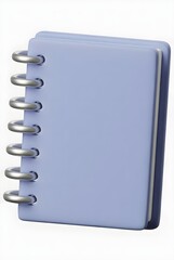 notebook 3d rendering isolated on white background cartoon plastic style icon