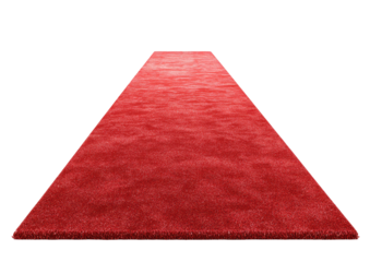 A red carpet extends into the distance, slightly blurred and isolated