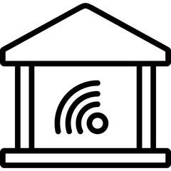 wifi icon illustration design with outline