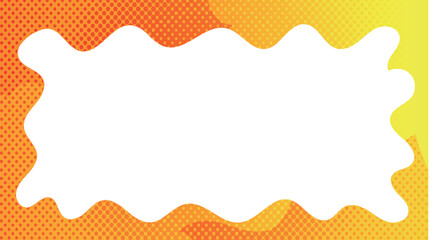 フレーム　網点　黄色　模様　背景