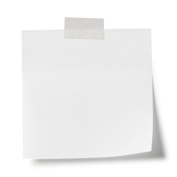 Sticky note reminder. Post it note paper. Yellow sheets for notes isolated with clipping path on background.