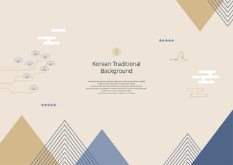 Illustration of a traditional Korean pattern background.