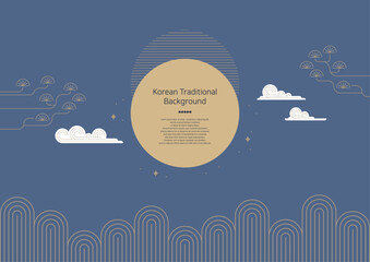 Illustration of a traditional Korean pattern background.