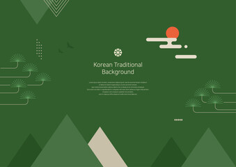 Illustration of a traditional Korean pattern background.
