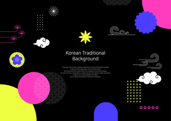 Illustration of a traditional Korean pattern background.