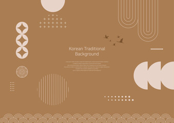 Illustration of a traditional Korean pattern background.