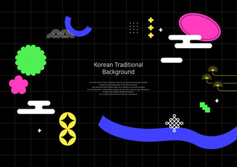 Illustration of a traditional Korean pattern background.
