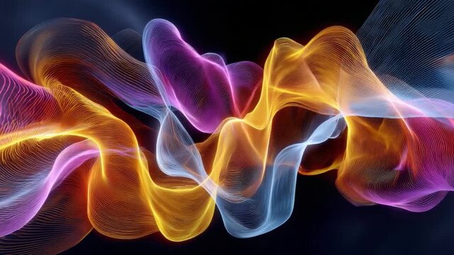 Abstract Smoke Composition: Captivating abstract composition of swirling, translucent smoke in a spectrum of vibrant colors, evoking a sense of fluidity and ethereal beauty.