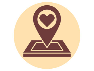Wedding location icon. Wedding vector icon. Flat vector illustration.