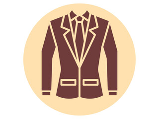 Wedding suit icon. Wedding vector icon. Flat vector illustration.