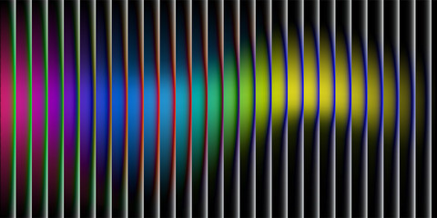 Fototapeta premium Narrow black-white vertical lines. Symmetric geometric ornament. Striped seamless pattern, abstract wallpaper. Digital paper for textile print, page fill. Vector