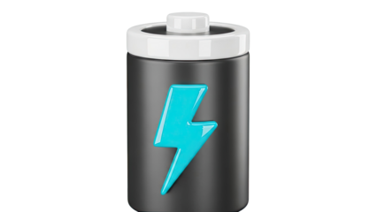 Battery icon with lightning bolt symbol