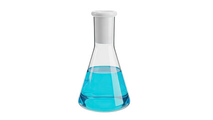 Erlenmeyer Flask with Blue Liquid