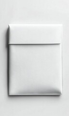 Minimalist White Envelope on Soft Gray Background for Creative Use