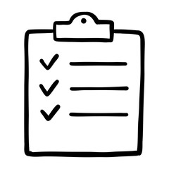 checklist hand drawn icon