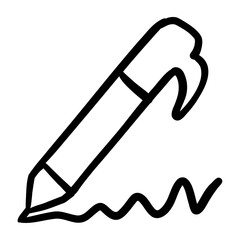signature hand drawn icon