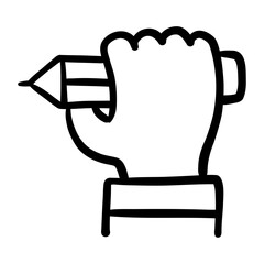handwriting hand drawn icon