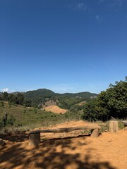 wooden bridge over the river
