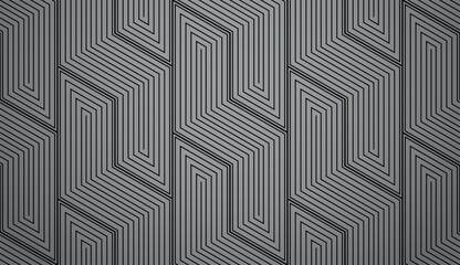 Abstract geometric pattern with stripes, lines. Seamless vector background. Gray and black ornament. Simple lattice graphic design