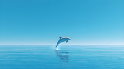 Dolphin Jumping Above the Ocean