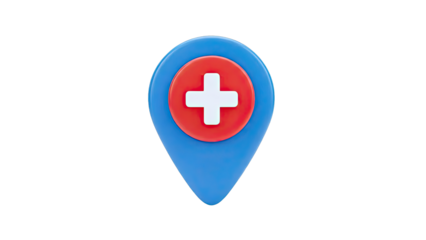 3D Medical Location Pin Icon