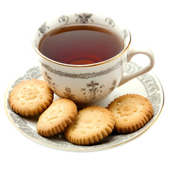 Hot Tea Beverage with Chocolate Chip Cookies &ndash; Cozy Snack.hot tea beverage, tea with chocolate chip cookies, cozy snack, tea and cookies, hot tea cup, chocolate chip cookies snack, cozy tea break, tea