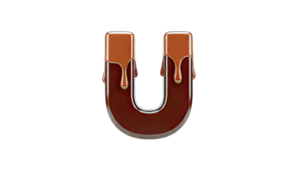 Chocolate Letter U with Drips