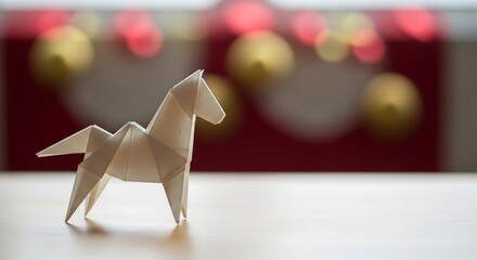 Creative Paper Craft Horse Display Home Decor Art Indoor Close-Up Unique Crafting Ideas