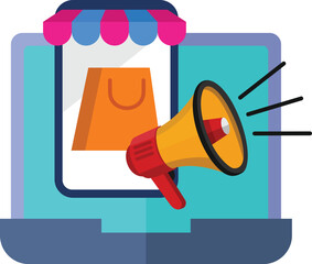 Digital promotion icon design concept