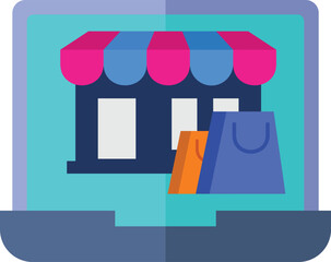 online shopping  icon design concept