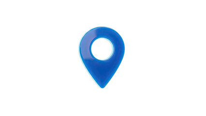 3D Blue Map Pin Icon