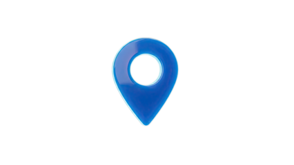 3D Blue Map Pin Icon