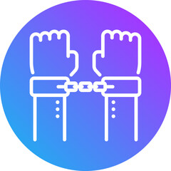 Arrest icon for dishonesty , website, application, printing, document, poster design, etc