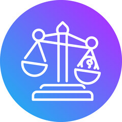 Law icon for dishonesty , website, application, printing, document, poster design, etc