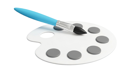 Artist's Palette with Blue Brush