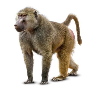 A baboon standing on a png transparent