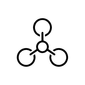 Multi party computation MPC secure collaboration icon (vector)