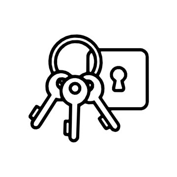 Key management service hardware HSM outline icon (vector)