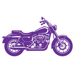 Obraz premium Sleek purple motorcycle illustration perfect for design projects and transportation themed graphics