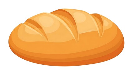 Delicious golden-brown loaf of bread, perfect for any meal, isolated on a white background, symbolizing freshness and wholesome ingredients