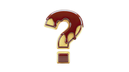 Question Mark Cookie with Chocolate Drizzle
