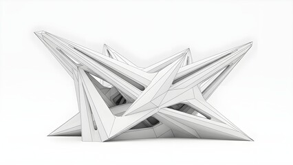 Abstract Geometric Wireframe Structure Modern Design Concept