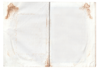 Vintage empty background of old book paper texture isolated