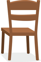 wooden chair. flat illustration 