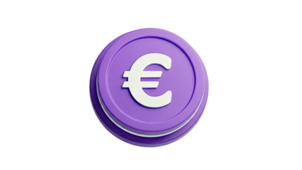 Purple Euro Coin