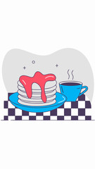 Warm Diner Breakfast Scene