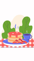 Warm Diner Breakfast Scene