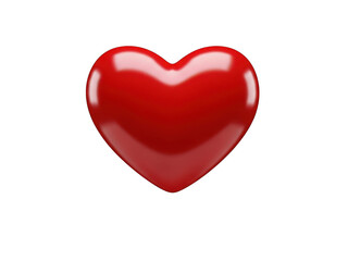 Fototapeta premium Red heart icon isolated on transparent background