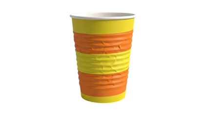 Crushed Candy Corn Themed Disposable Cup