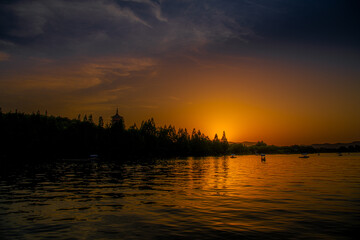 Golden Hour Magic at West Lake, Hangzhou, Jiangsu province, China